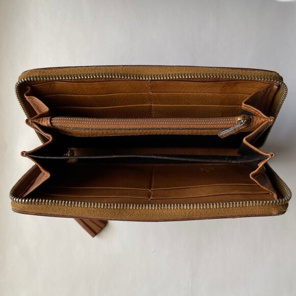 Gucci GG Canvas Zippy Wallet with Leather Fringe - Picture 4 of 6